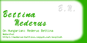 bettina mederus business card